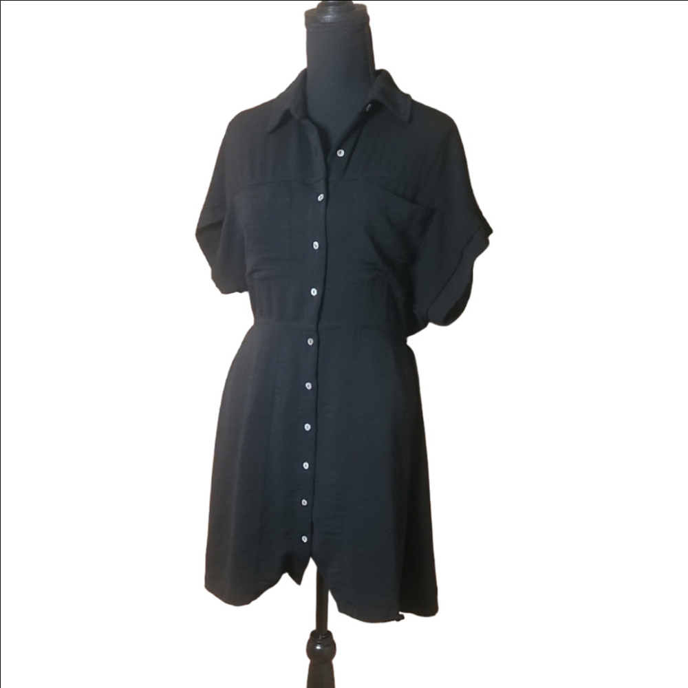 She + Sky Casual Shirt Dress, Size Medium
